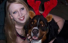 Alayna and Frank, her Bernese Mountain Dog